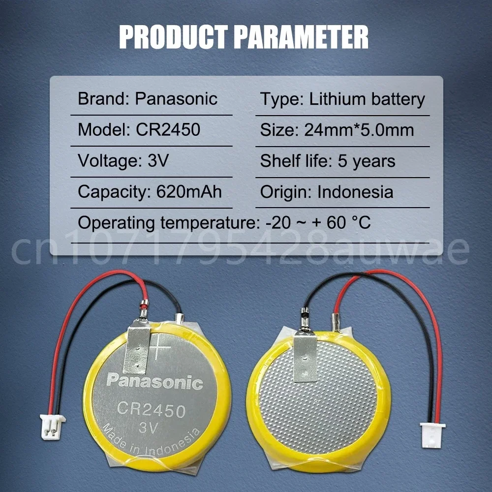 Литиевая батарея Panasonic CR2450 CR 2450 3 в DL2450 для игрушечного автомобильного ключа дистанционное управление часы светодиодная лампочка монетные элементы с разъемом