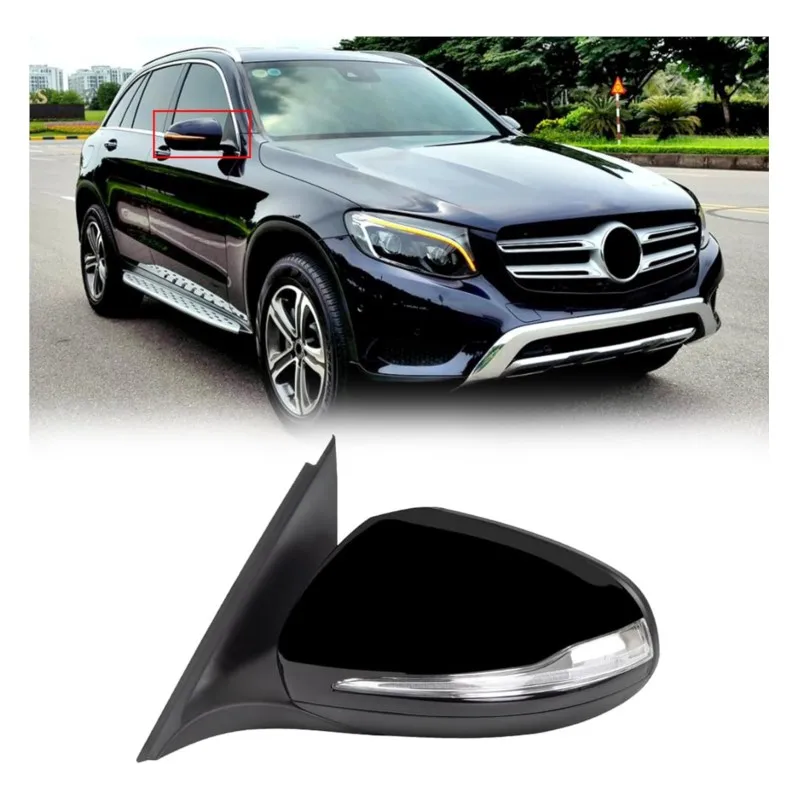 

Для 2016-2020 Mercedes-Benz W253 GLC200 GLC300 GLC260 автомобильное зеркало заднего вида в сборе, зеркало боковой двери, складное, обогрев, напольные лампы