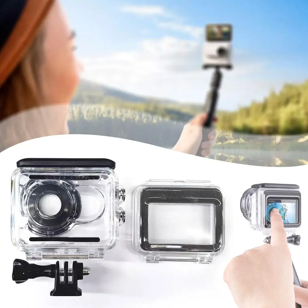 Funda de buceo con pantalla táctil para Insta360 GO 3, cubierta protectora, adaptador de montaje, jaula impermeable, Kit de vídeo subacuático para Cámara de Acción Go3