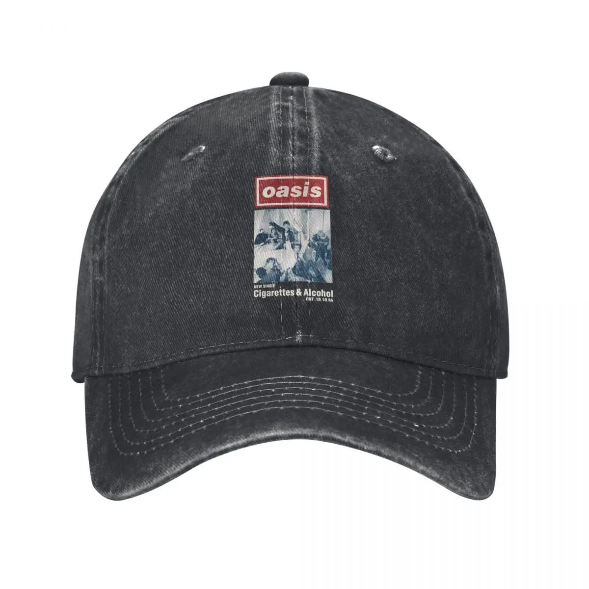 Oasised 90s Rock Music Baseball Cap Vintage Distressed Washed Sun Cap Men Women Outdoor All Seasons Adjustable Fit Caps Hat