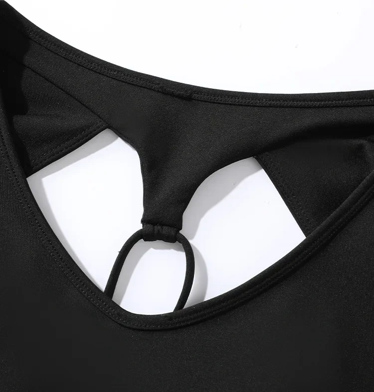 Hollow Beauty Back Fixed Chest Pad Yoga Clothing Long-sleeved High-end Tight-fitting Sports Tops Slimming Elastic Fitness Cloth