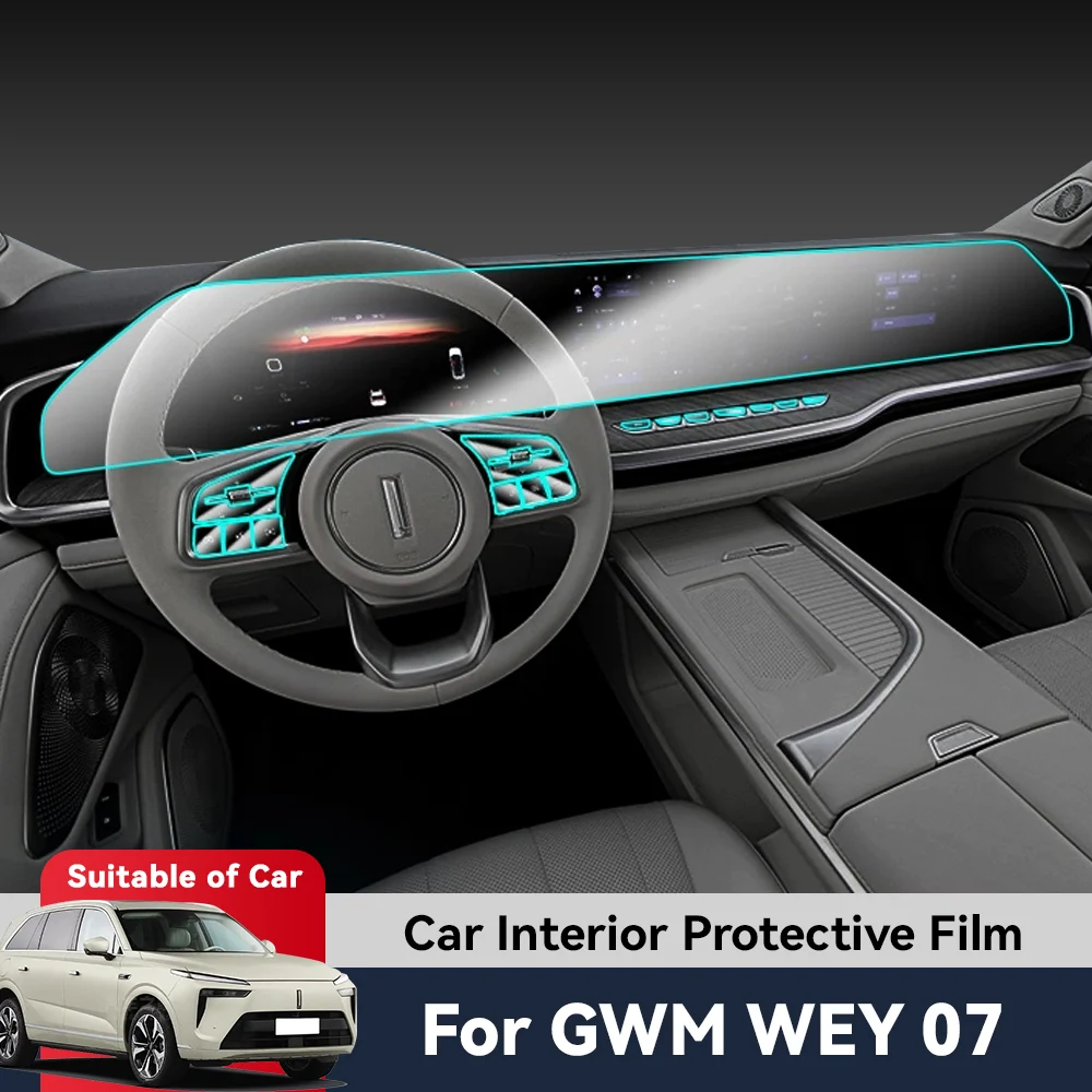 Auto Central Control Screen TPU Navigation Anti Scratch interior Protection Film GPS Navigation For GWM WEY 07 2024 Accessories