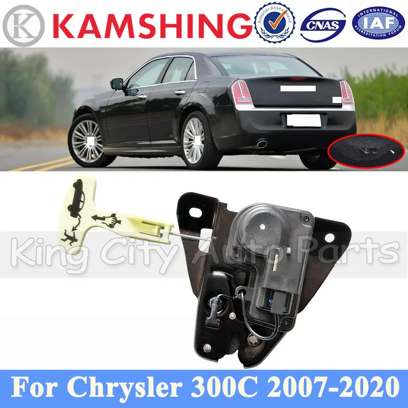 CAPQX Car Rear Trunk Lock Block For Chrysler 300C 2007-2020 Luggage Tailgate Door Lock Latch Tail Door Lock Switch