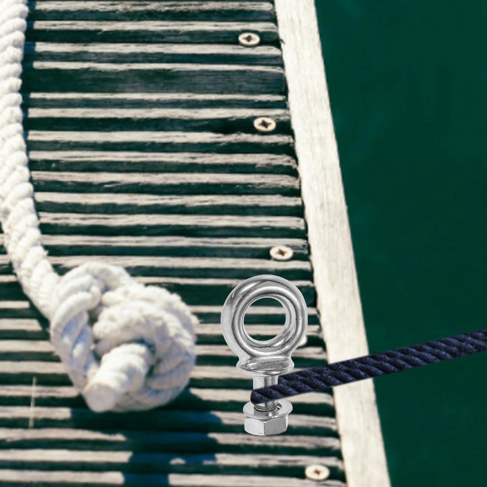 

Stainless Steel Lifting Eye Bolt M10 X 100 Marine Durable Rust Resistant Boat Dock Tie Down Fastener Hardware