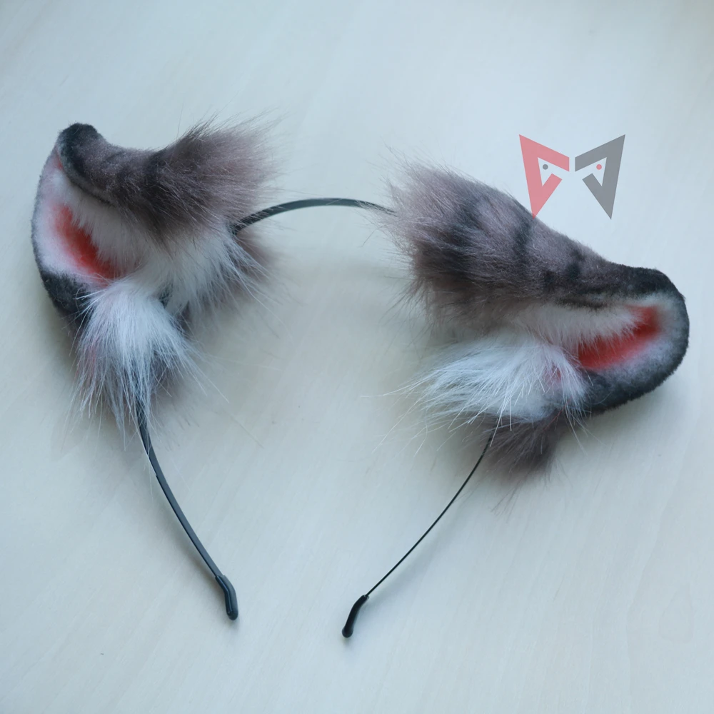 Hand made work Tiger Ears Hairhoop Beast Style Cosplay Brown White Leopard Headwear For Girl Women Costume Accessories