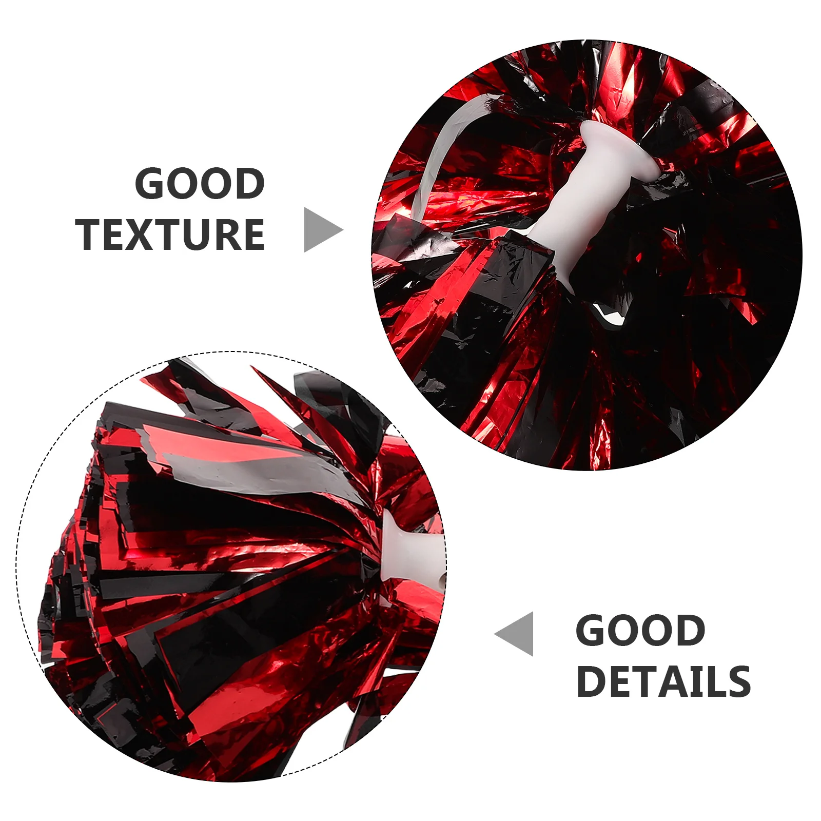 2 قطعة المشجع بوم بومس مقبض بلاستيكي أحمر فريق الرقص الكريات لفرقة مهرجان المنافسة التشجيعية