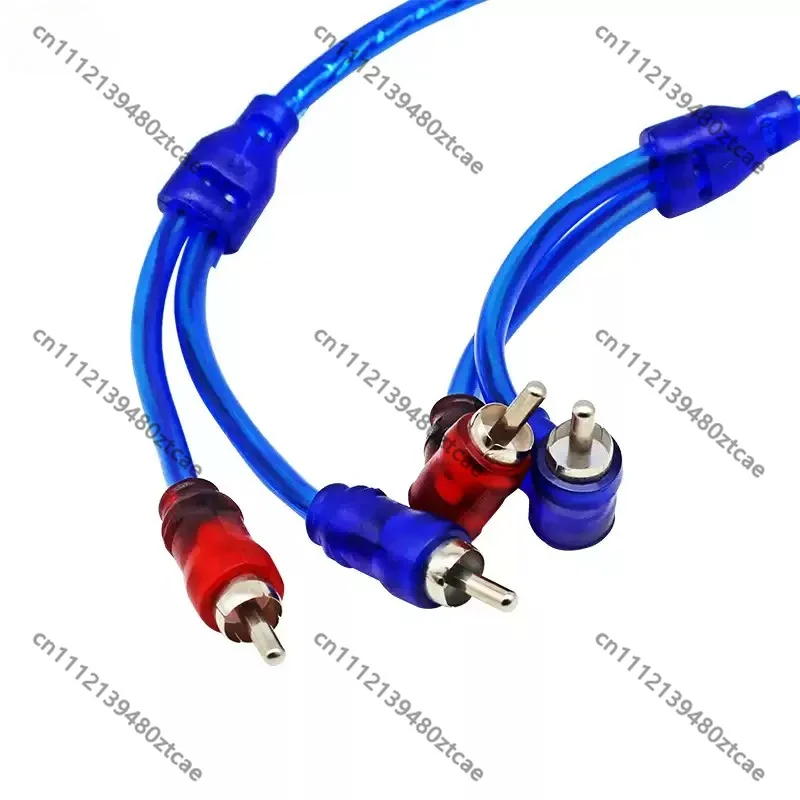 RCA double head lotus plug audio cable DIY car audio subwoofer power amplifier modified signal cable elbow