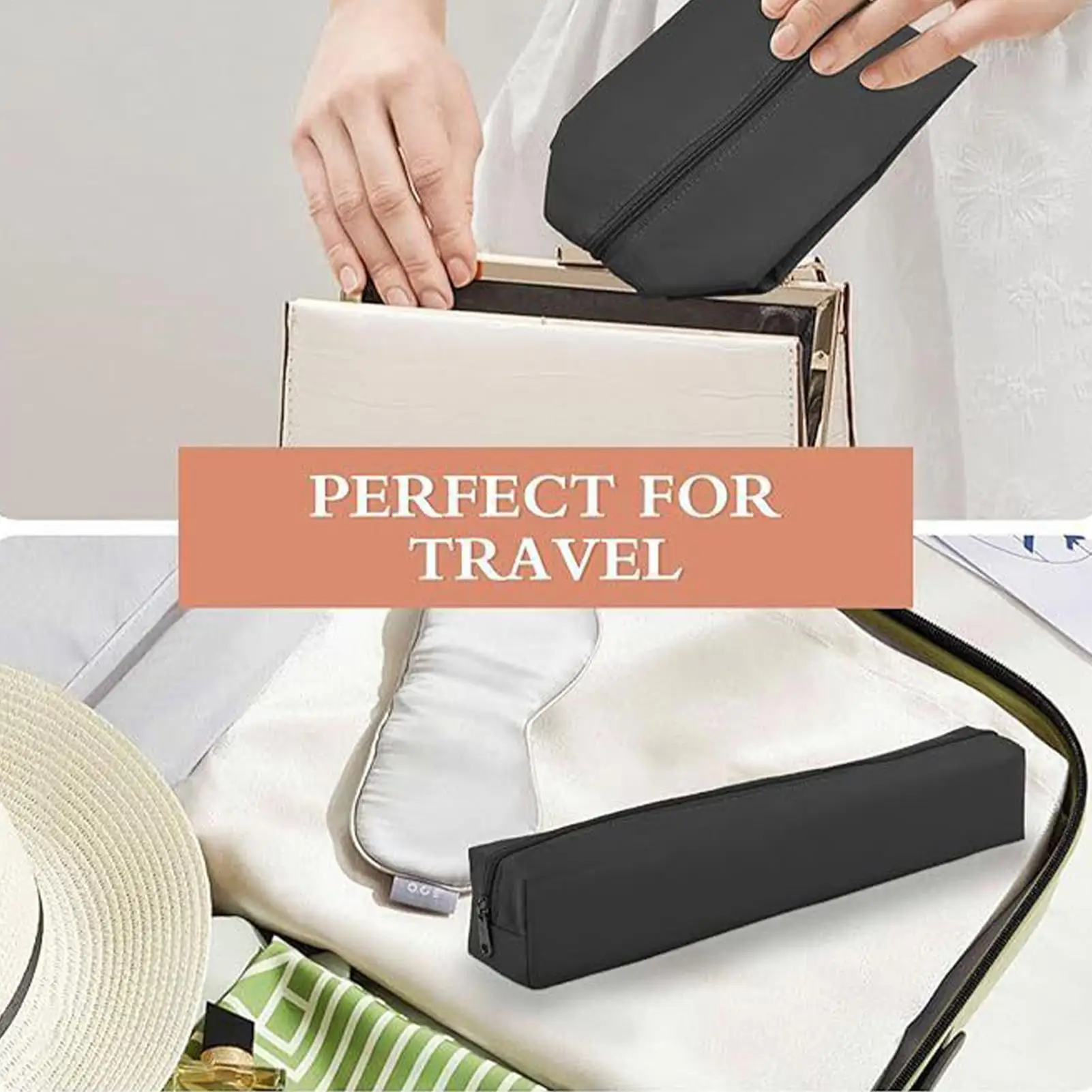 Curling Iron Bag Hair Styling Tools Organizer Heat Resistant Curling Iron Bag for Workplace Gym Travel Brush Cosmetic Drawer