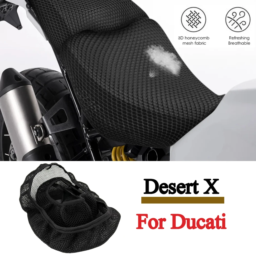 

Desert X 2022 Motorcycle Insulated Seat Cover For Ducati Desert X DesertX 2022 NEW Accessories 3D Honeycomb Mesh Protect Cushion