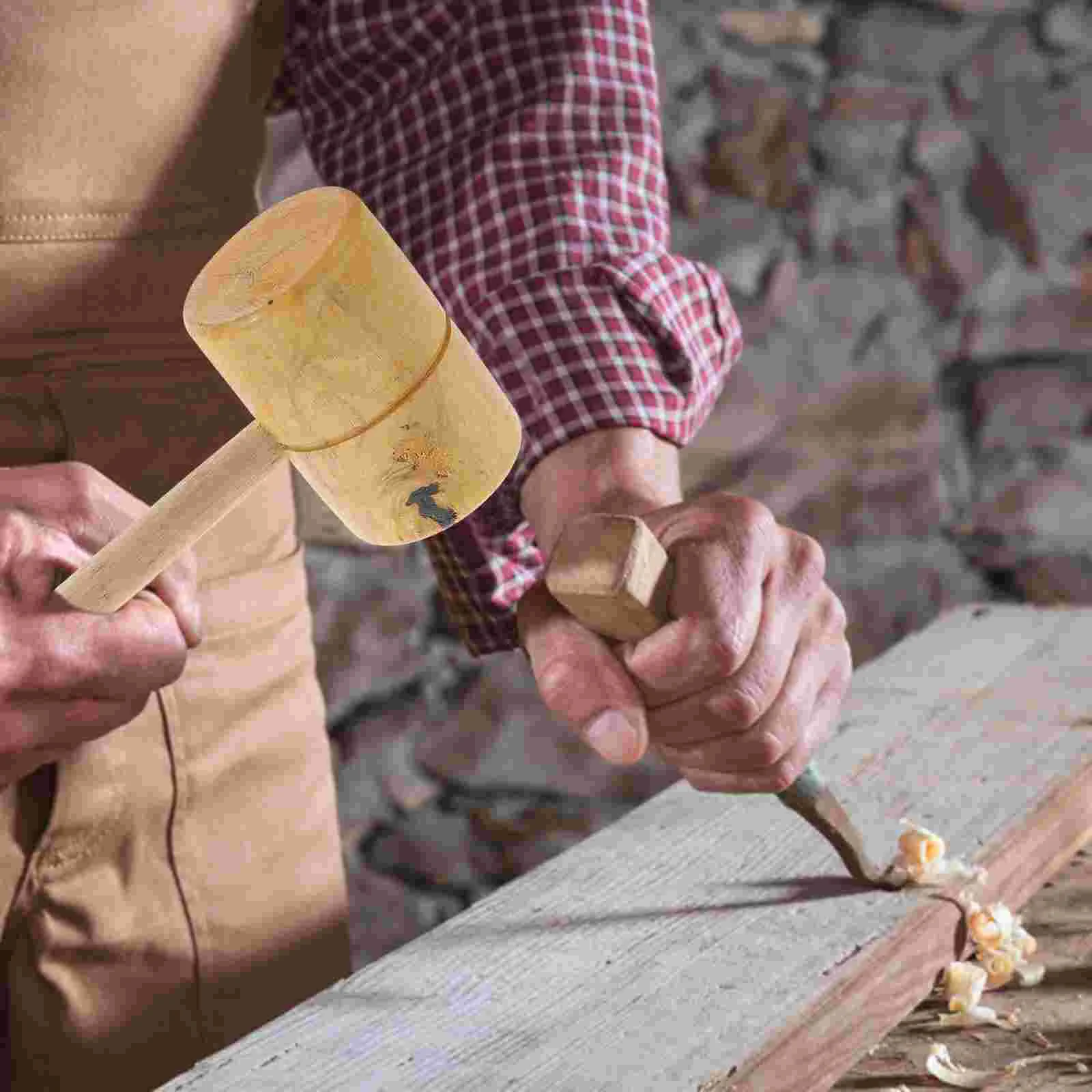 Wooden Hammer Carpentry Crack Jewelry Tools Camping Woodworking Mallet