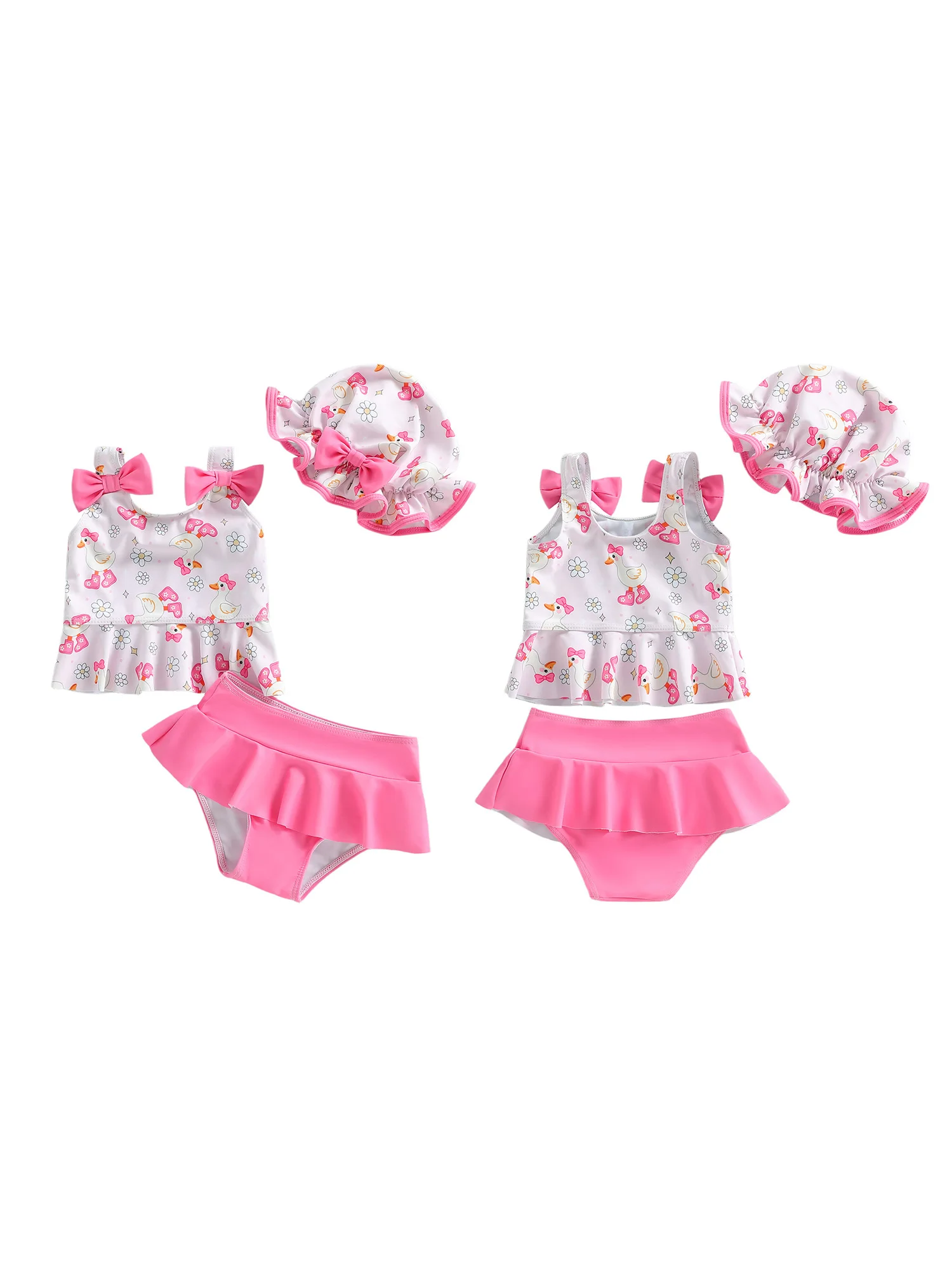 

2Pcs Baby Boy Swimsuit Set Short Sleeve Round Neck Shark Anchor Print Rash Guard Shorts and Sun Hat for Beach