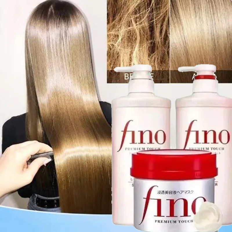 

Original Repairing FINO Hair Mask Shampoo Conditioner Hair Deeply Nourish Improve Damaged Frizz Hair Soft Flowing Hair Care