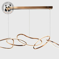 Modern Minimalist Pendant Light Originality Personality Annular Lamp Fixtures Living Restaurant Bedroom Hotel Ceiling Chandelier