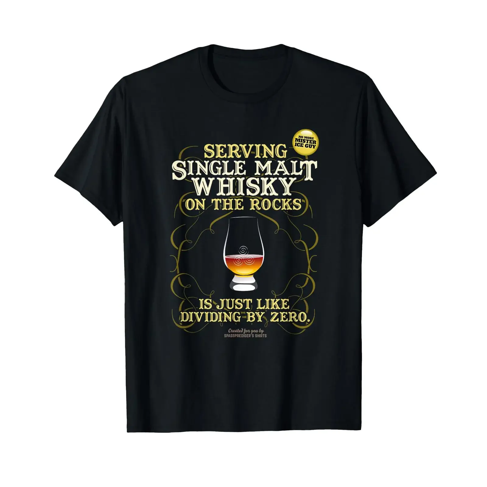 Whisky Saying Single Malt Dividing By Zero T Shirt black vintage Washed designer clothes Versatile Top For Everyday Wear Soft
