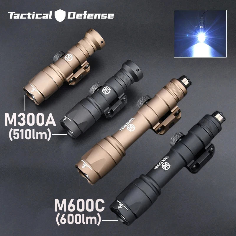 

WADSN Airsoft Surefir M600C M600 M300 Tactical Scout Light AR15 Rifle Weapon Flashlight LED Hunting Spotlight SF M300A Gun lamp