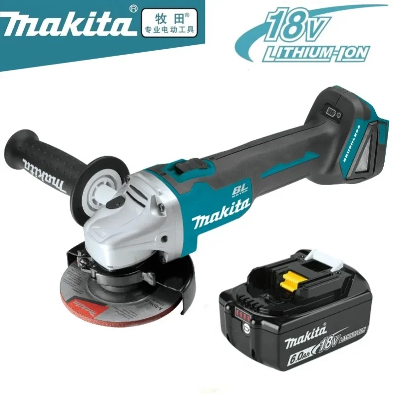 Makita 18V Akku-Winkelschleifer DGA404 125mm Bürstenlos Lithium-Ionen, Hochleistungs-Schneid- und Poliermaschine für Aluminium und Stahl