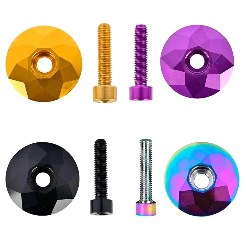 28.6mm Burnt Blue Bicycle Headset Top Cap With Screw Fork Stem Cover MTB Road Bike Cycling Replacement Accessories