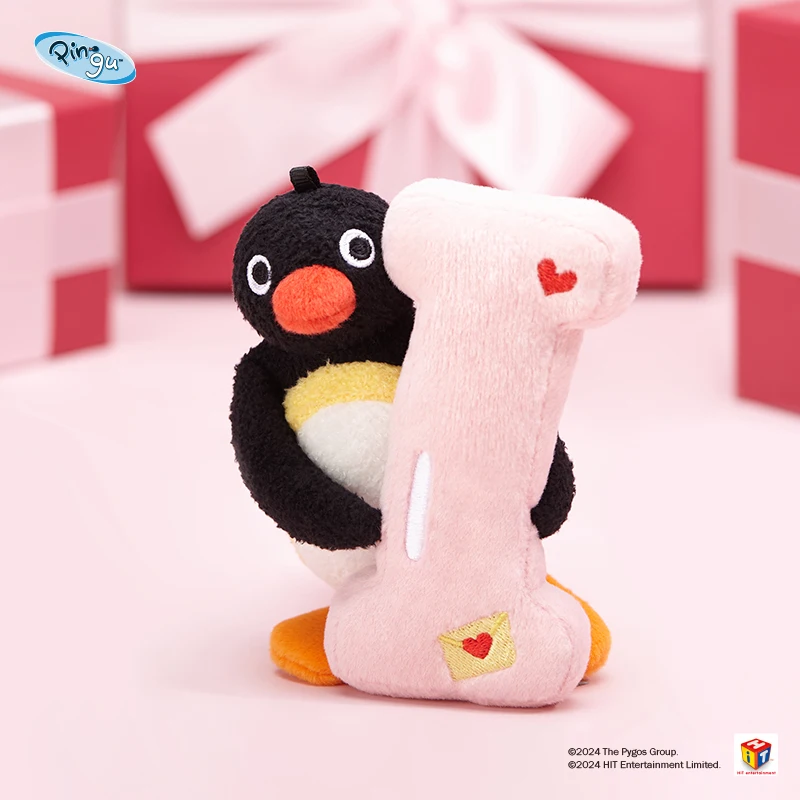 Pingu 펭귄 인형 심장 박동 여자 친구에게 발렌타인 데이 선물 여자 커플 인형 펜던트 Collction 선물 어린이를위한 귀여운