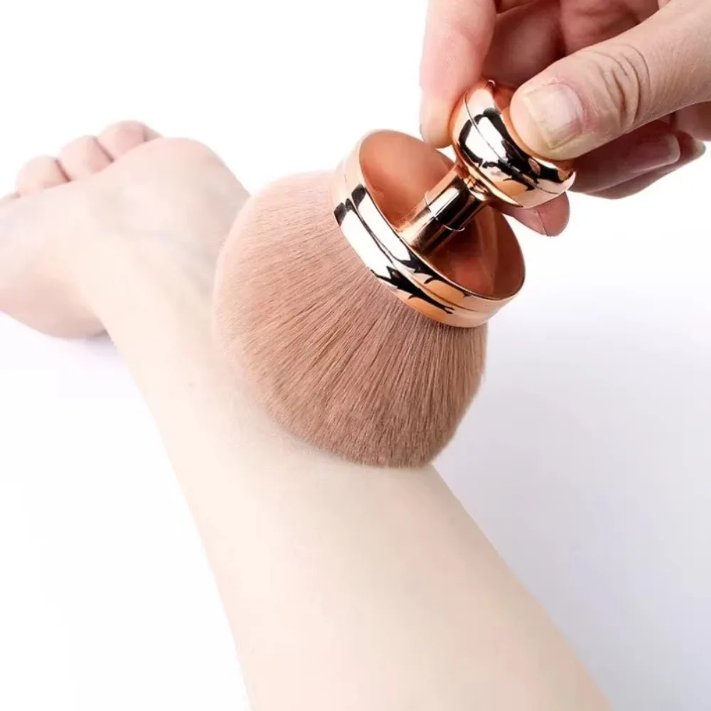 Pennello per trucco corpo extra large Capelli sintetici morbidi Applicatore professionale per schiena autoabbronzante Pennello per fard in polvere a testa larga da 74 mm