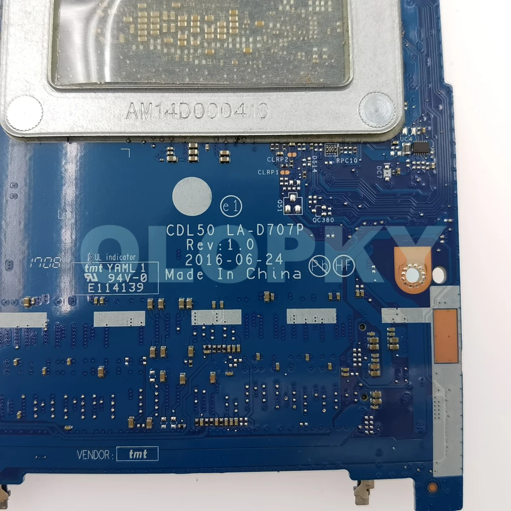 CDL50 LA-D707P Mainboard For HP 15-AY Laptop Motherboard With  i3 i5 i7 CPU  DDR4 903792-601 903787-601 100% Tested