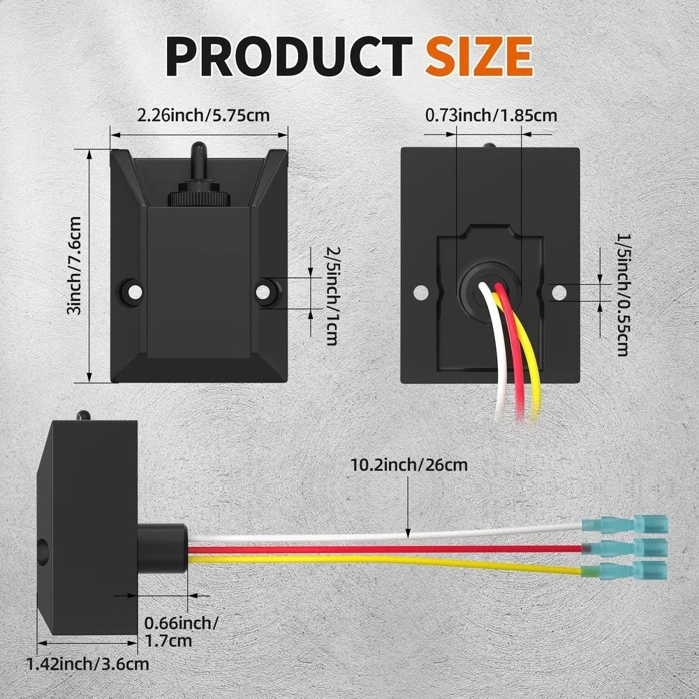 3 Wire Liftgate Switch 264346 Waterproof OEM Replacement for Box Trucks and GPT 25 Trailers with Reliable Electrical Interface