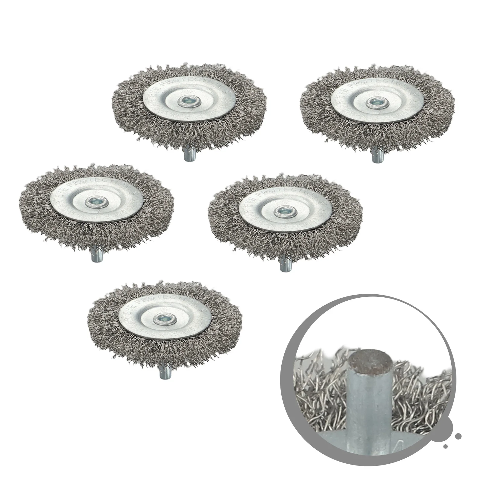 5pcs 3inch 75mm Wire Wheel Brush Drill Rotary Tools For Grinder Polishing Brush Metal Rust Removal Wood Deburring
