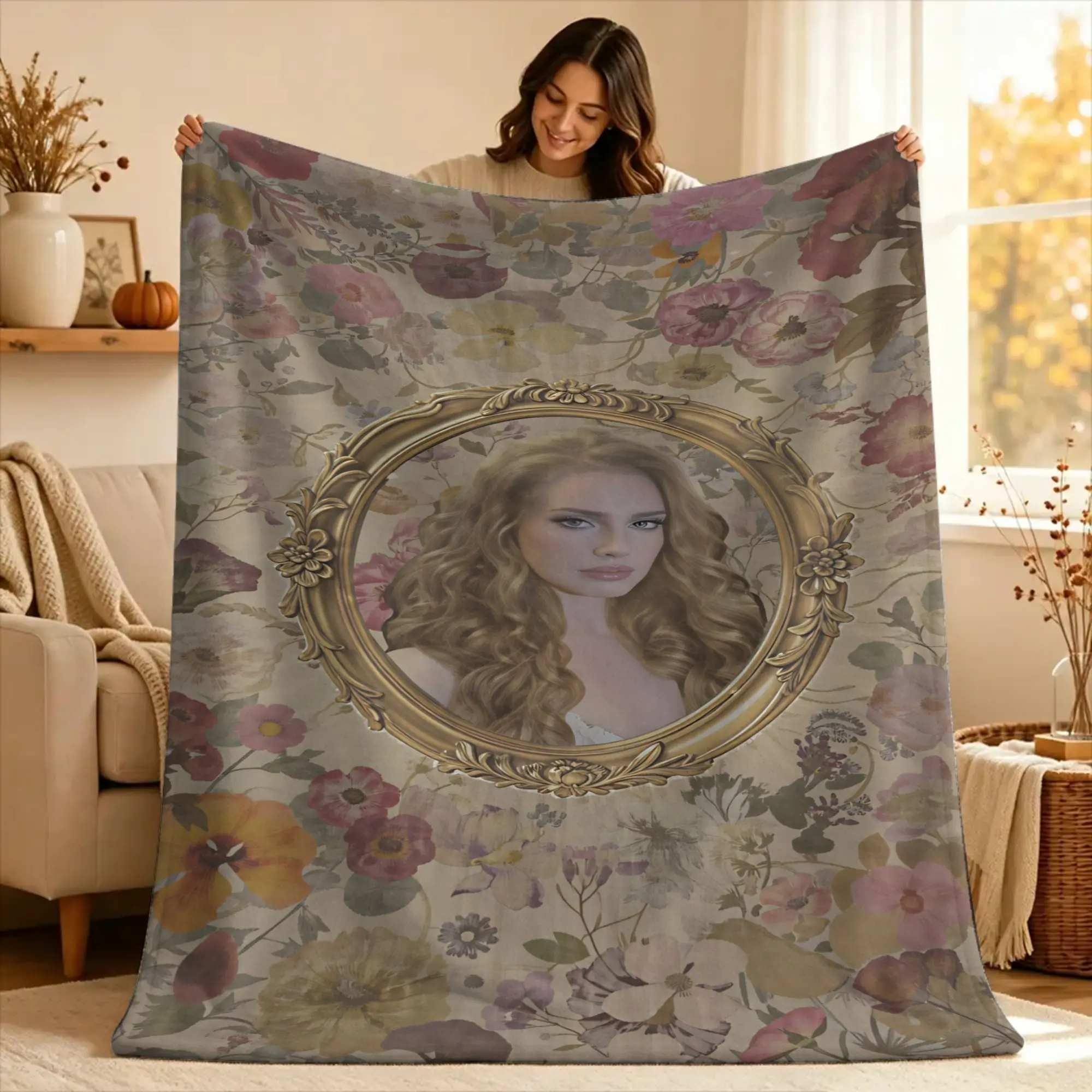 Lana Del Rey Singer Lizzy Grant  Blanket Quality Warm  Throw Blanket Winter Travel Office Couch Chair Funny Bedspread