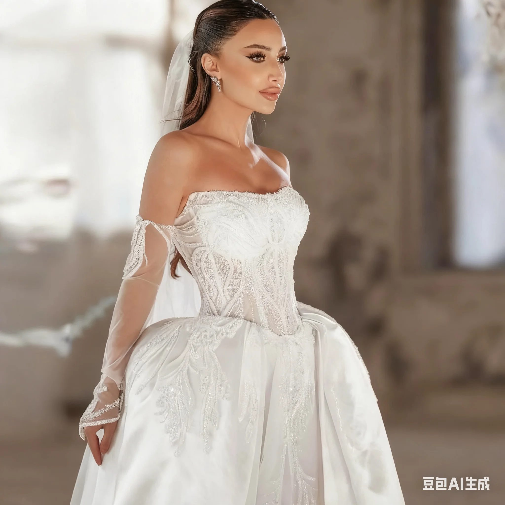 Aangepaste 2026 A-lijn elegante trouwjurken strapless vestido de novia kant afneembare trein mat satijn vintage robe de mariee