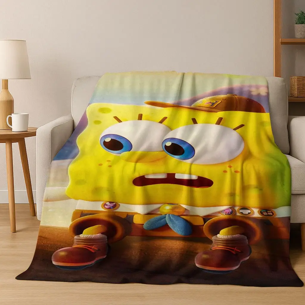 الكرتون S-سبونجبوب سكوير باتريك ستار الفانيلا بطانية لينة رمي بطانية للسرير غرفة نوم غرفة المعيشة السفر نزهة هدية #6