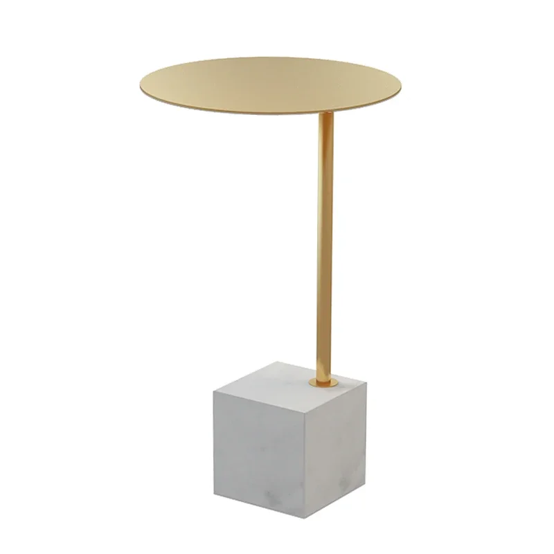 Wyj Simple Modern Creative Iron Gold Small round Table