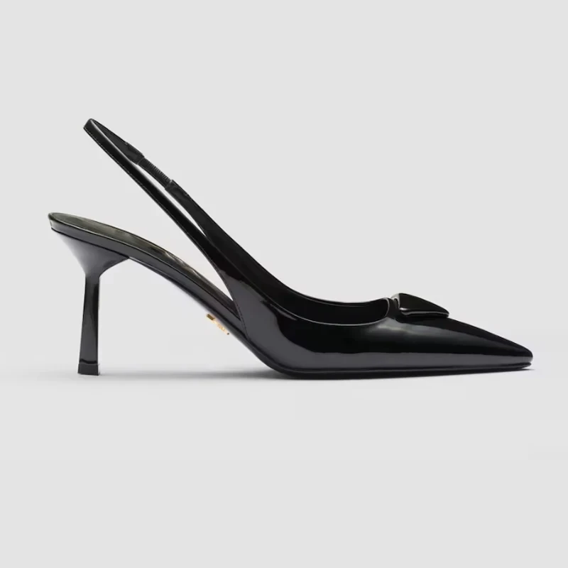 

New 7.5 cm glossy patent leather heels solid leather ladies high heels banquet high heels