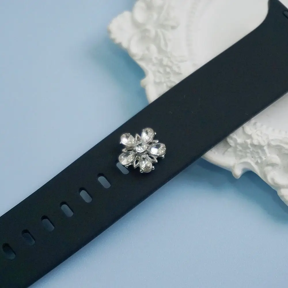 Metal Watch Band Ornament Decorative Tool Flower Wristbelt Charms Cross Decorative Nail for Apple Watch Band