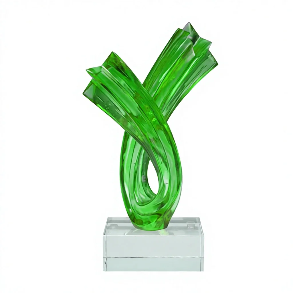 R#* ArtFamily Wholesale Customized Engraved Fashion Trend Crystal Liuli Trophy for Business Meeting and Sports
