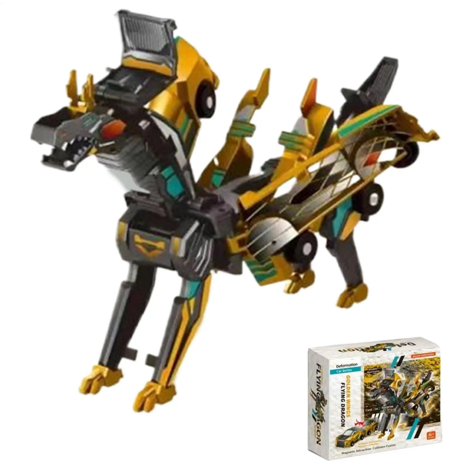Dinosaur Car Toy Magnetic Dragon Toys Collision Transforming Dinosaur Car Toy Fun Transforming Cars for Toddler Preschool School