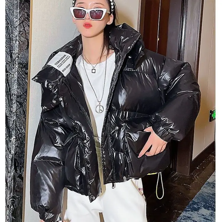 Winter Fashion Women's Down Jacket Loose Commuting Windproof Hooded Waterproof Down Jacket
