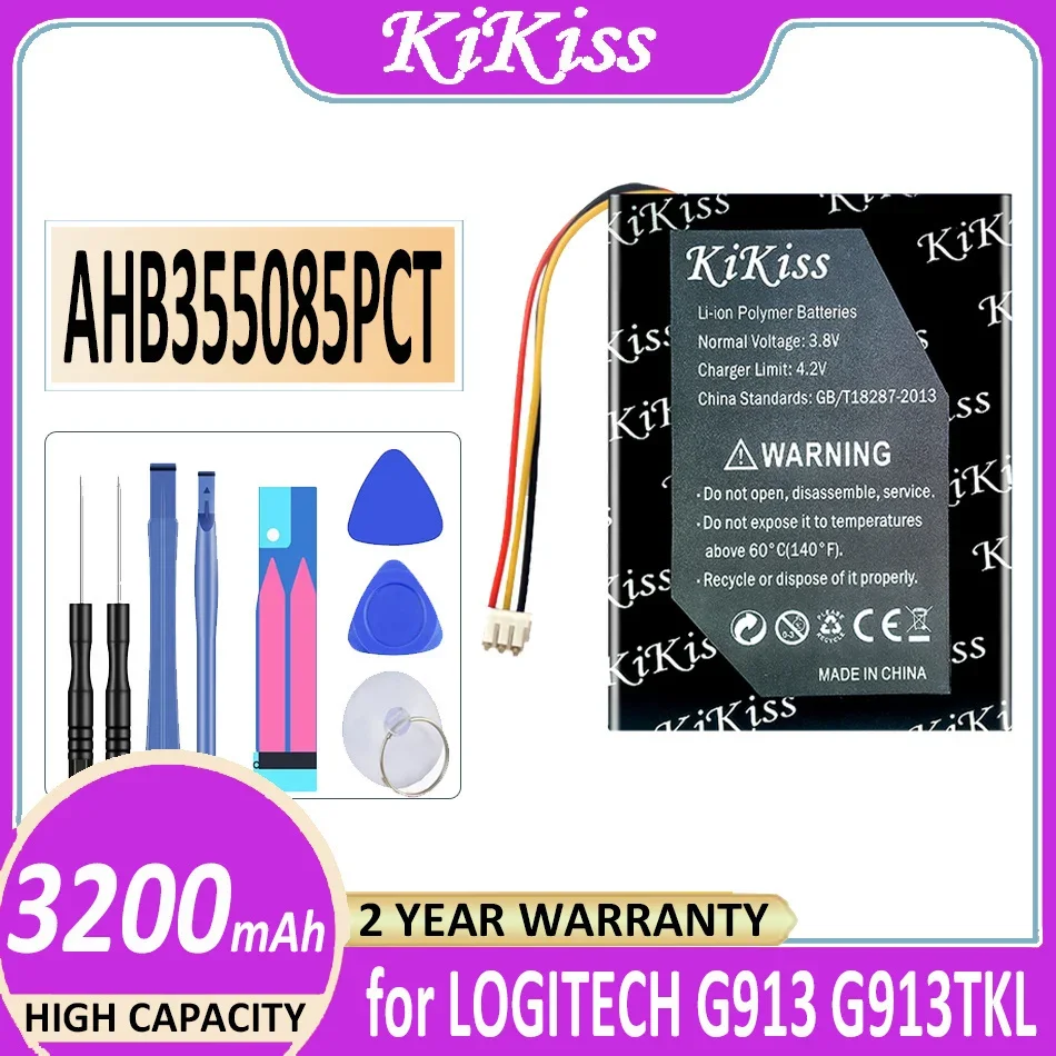 For LOGITECH G913 G913TKL mechanical keyboard AHB355085PCT 3200mAh Mechanical Keyboard Battery