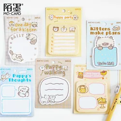 30 Pcs/pack Cartoon Animal Sticky Notes Cute Cartoon Memo Sticky Note Self Stick Animal Notepad Page Markers Flags for School