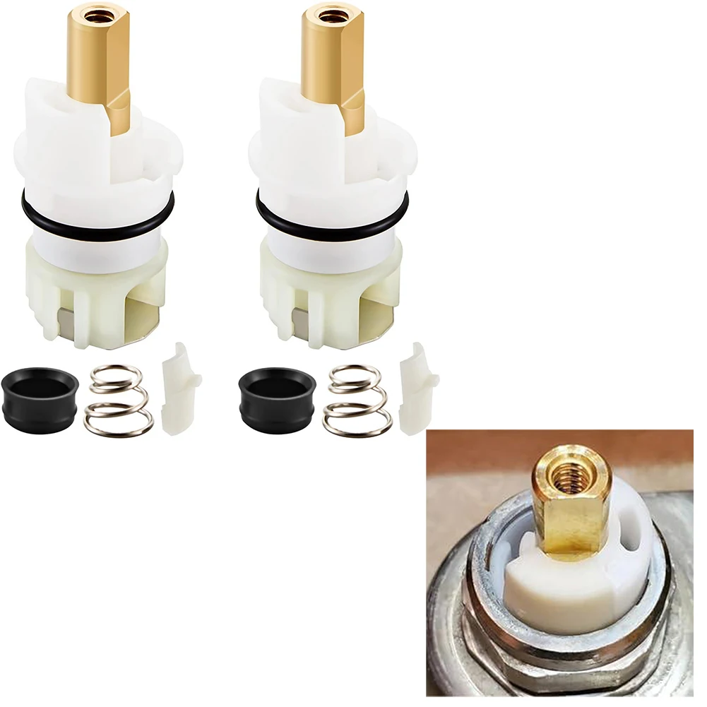 2pcs Faucet Valve Core Faucet Repair Kit Kitchen Basin Hot And Cold Water Faucet Ceramic Cartridge Mixing Valve Core Accessories view 3