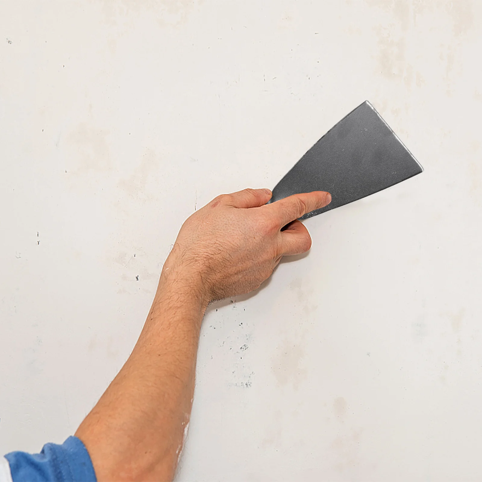 

1Pcs Steel Cleaning Shovel Rust Removal Forged Spade Sharp Head Household Gardening Bark Wall Cleaning Tool Steel Shovel