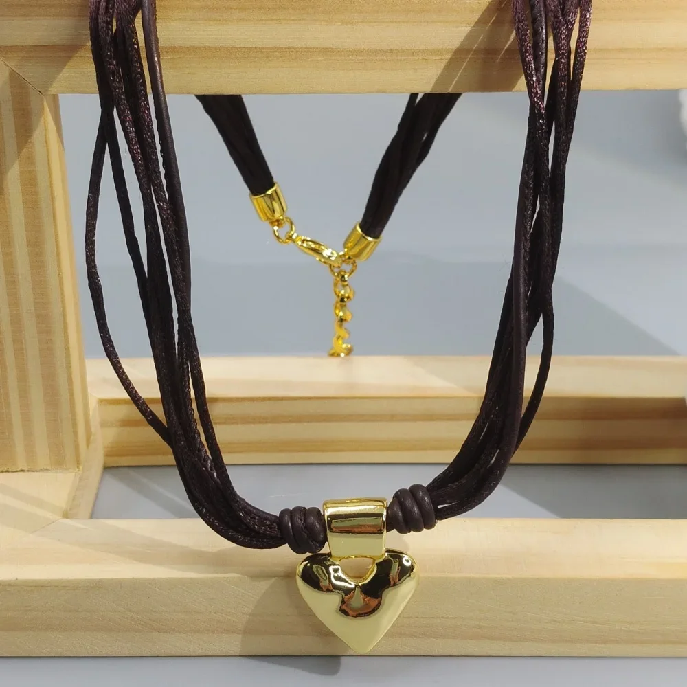 2026 Summer New Gentle High Quality Gold and Silver Heart Necklace Jewelry Accessories Party Gift