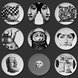 Facial Decoration Ceramic Plate Art Wall Hanging European American Style Home Model Room Wall Display Plate Decoration 8 Inch
