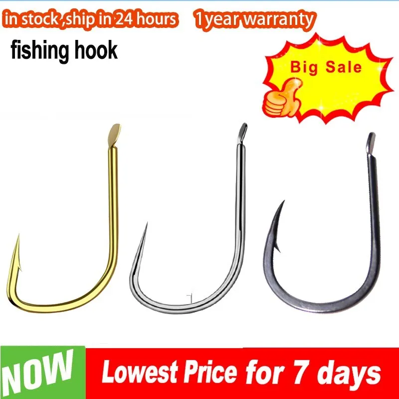 

10Pcs/lot Fishing Hooks Set High Carbon Steel Single Circle Fishing Hook Fly Fishing Jip Barbed Carp Hooks Sea Tackle Pesca