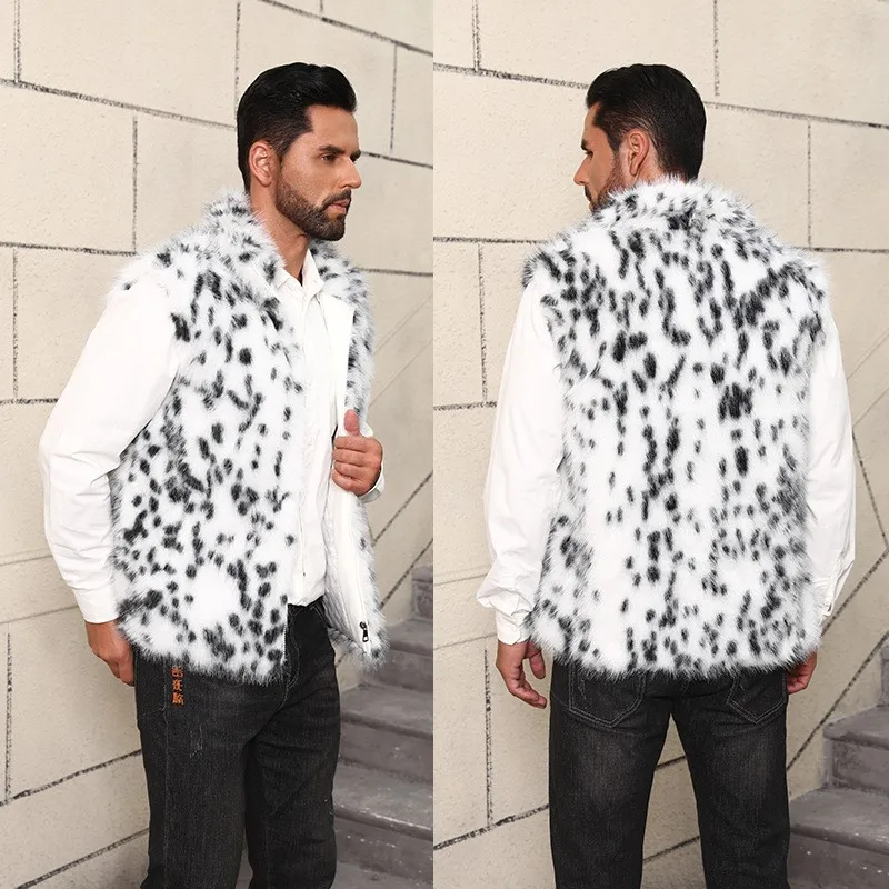 

Keep Warm Stand Collar Short Faux Fur Loose Waistcoat Furry Vest Jackets 2025 Autumn Winter Womens Faux Fox Fur Leopard Vest Top