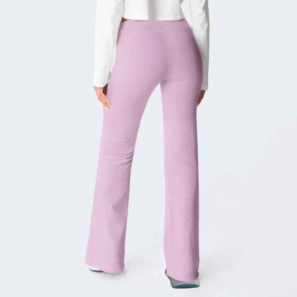 Trendy With Pockets Wide Leg Trousers Yoga Pants For Women Workout Leggings Stretchy Casual Pants With Pockets VêTement Femme