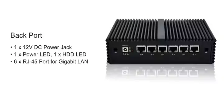 كمبيوتر صغير 3855U مع 6LAN 4USB3.0 1mSATA SSD كمبيوتر صناعي بدون مروحة مدمج #4