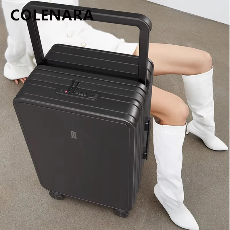 COLENARA Rollkoffer, multifunktionale Boardingbox, großes Fassungsvermögen, Trolley-Koffer, PC-Passwortbox, 20 Zoll, 22 Zoll, 24 Zoll, 26 Zoll Gepäck