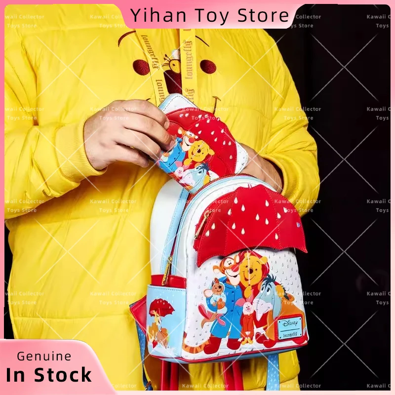 

Loungefly X Disney Collaboration Winnie'S Small Rain Series Рюкзак Водонепроницаемая модная детская сумка Рождественский подарок