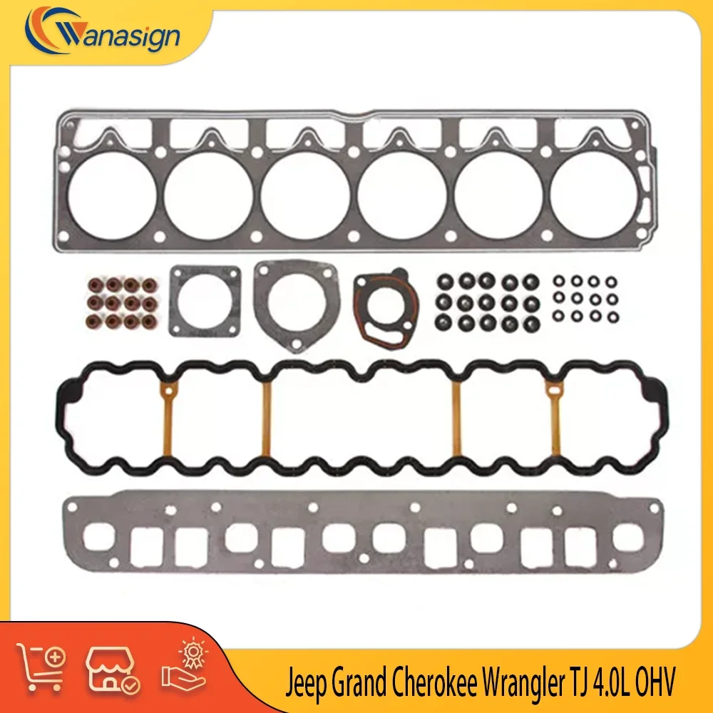 AUTO ENGINE PARTS Cylinder Head Gasket Set For Jeep Grand Cherokee Wrangler TJ 4.0L OHV 4.0T 1999-2003