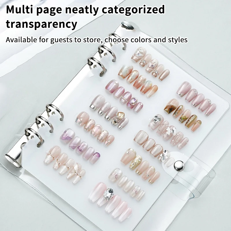 Nail Art Piece Storage Book Large Capacity Exhibition Photo Album Card Clip Display Board DIY Simple Album Storage Book