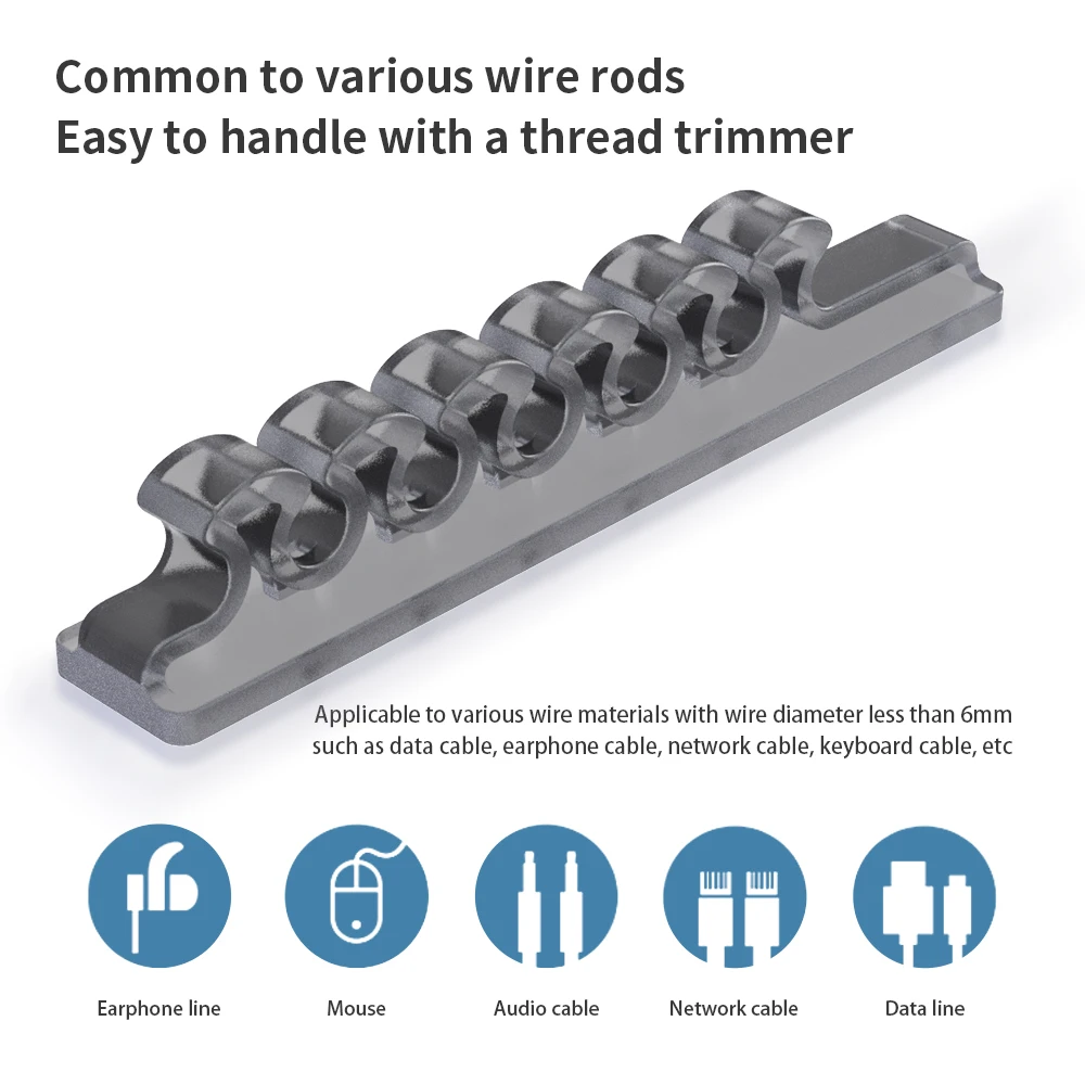 5 Lubang USB Kabel Organiser Kabel Penjepit Kawat Penggulung Headphone Earphone Pemegang Kabel Silikon Klip Saluran Telepon Manajemen Desktop